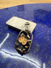 Anhänger Silber 800er  Trachtenschmuck mit Grandeln Eichenlaub