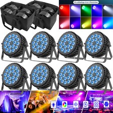 U`King 8X 270W LED Par Strahler mit Tragetasche 18 LED RGB UV Bühnenlicht DMX DJ