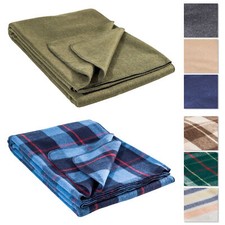Wolldecke 225 x 150 cm Schafwolle Outdoor Camping Militär Army BW Mountainhill