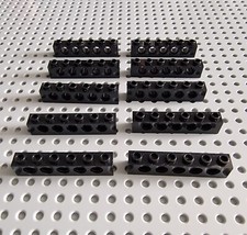 LEGO Technik Lochbalken Lochstein 1x6 Schwarz 10x Black Technic Brick 3894 A054