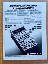 Sanyo Taschenrechner CZ 0123 Original 1975 Vintage Advert Werbung Reklame