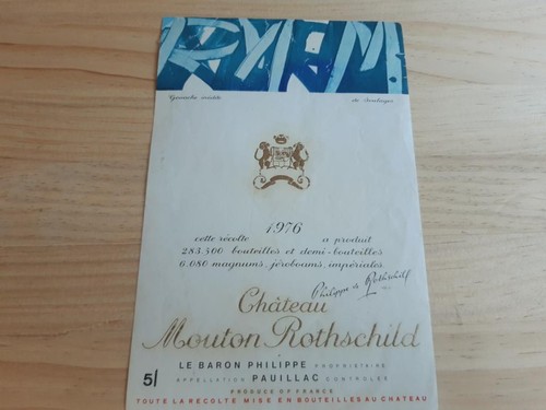Weinetikett chateau mouton - weinetikett,