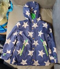 Boden gefütterte Jacke m. Kapuze für 5-6 Jahre blau m. Sternen Winterjacke Jacke