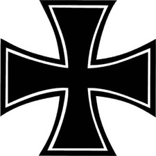 Eisernes Kreuz 18cm Aufkleber Auto Motorrad Sticker Iron Cross Biker Kult groß