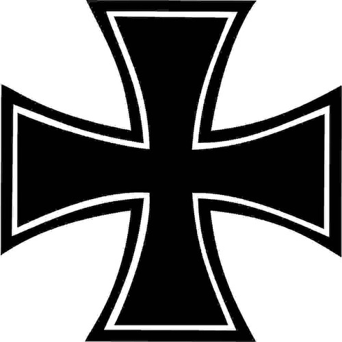 Eisernes kreuz 8cm aufkleber - eisernes,