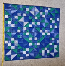 Patchwork-Decke, Handarbeit, Unikat, Quadratisch, 95 cm x 95 cm, handgequiltet