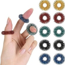 10x Akupressur Ringe Set Finger Massageringe Stressabbau Akupressurring Massage