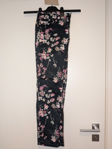 Röhrenhose chino blumenmuster - röhrenhose,