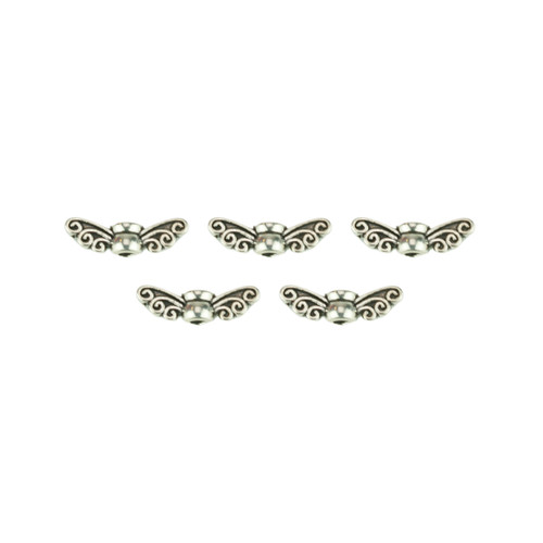 50x flügelperlen 14x4mm antik - flügelperlen,