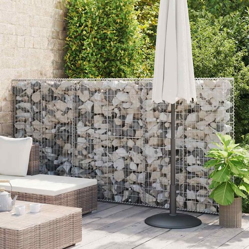 Gabionenwand mit abdeckung - gabionenwand,