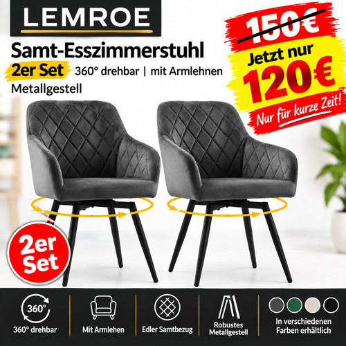Lemroe samt esszimmerstuhl 2er - lemroe,