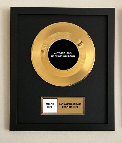 Gold record plaque award - record, 7"