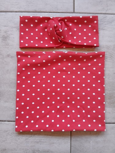 Set stirnband schal - schal, handmade