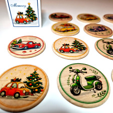 Memory Holzspiel. Fahrzeuge