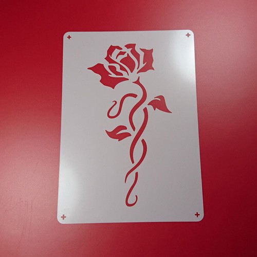 Schablone rose blätter - a5,