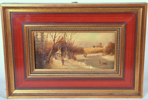 öl gemälde winter landschaft - gemälde,