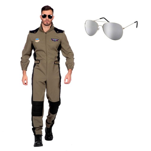 Herren kostüm overall pilot - herren,