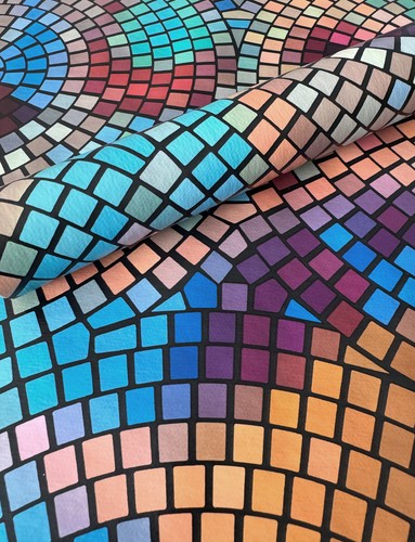 Pvc tischdecke mosaik bunt - tischdecke,