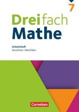 Dreifach Mathe 7. Schuljahr. Nordrhein-Westfalen - Arbeitsheft mit Lösungen | Bu