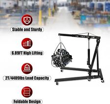 2 Ton Hydraulischer Klapp-Motorkranständer Hebebühne Wagenheber Ständer Räder