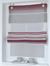 Kutti Ösenrollo Jamaica Raffrollo Raffgardine modern Küche ohne Bohren gestreift