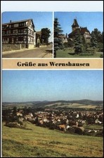 WERNSHAUSEN b. Schmalkalden DDR Mehrbild-AK 3 Ansichten