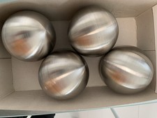 4 Edelstahlkugel Ca. 10 cm Deko Weihnachtskugeln Gartendeko 