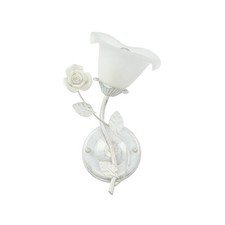 Wandleuchte Shabby Weiß Glas