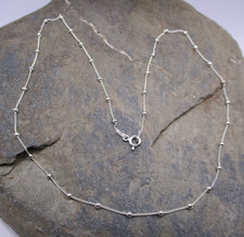 Feine Trend Kette Halskette mit Kugeln 925 Sterlingsilber Italien 40 cm