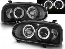 Scheinwerfer Angel Eyes für VW Golf 3 Bj. 1991-1997 Schwarz