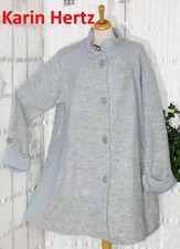 KARIN HERTZ Designer Outdoor BOUCLE JACKE Gr. 52 hellgrau A Linie Taschen