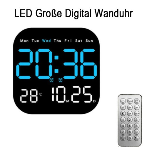 Große led digital wanduhr - große,