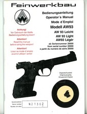 FEINWERKBAU Bedienungsanleitung PISTOLE AW 93 Leicht User Manual Anleitung (605
