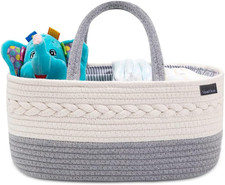 Baby Windel Caddy Organizer，Multifunktionale Aufbewahrungsbox für Windeln， mit w