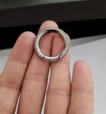 Ebnen Diamant Schloss Rund 925