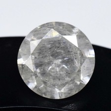 1,60 ct weißer Moissanit 7 mm runder zertifizierter EINZIGARTIGER loser...