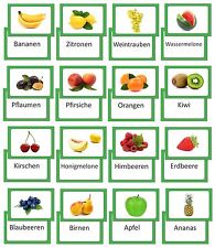 16 Stück Bildkarten Obst