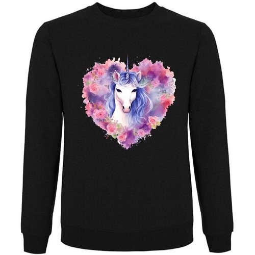 Sweatshirt schwarz einhorn - sweatshirt,