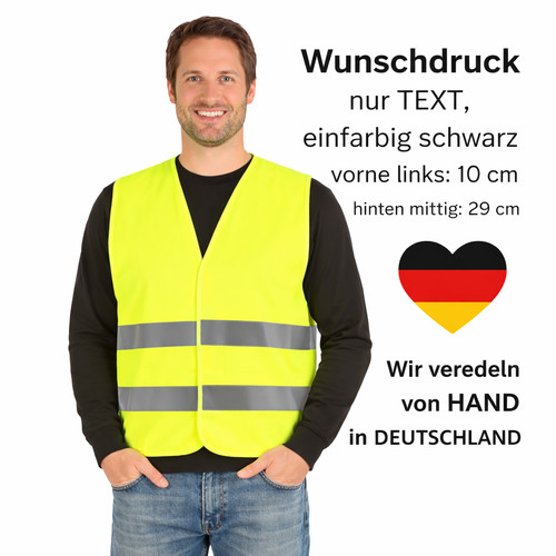 Bedruckte warnweste logo - bedruckte,