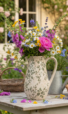 Krug / Vase aus Keramik mit