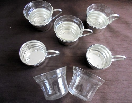 Vintage teegläser mit 5 - teegläser,