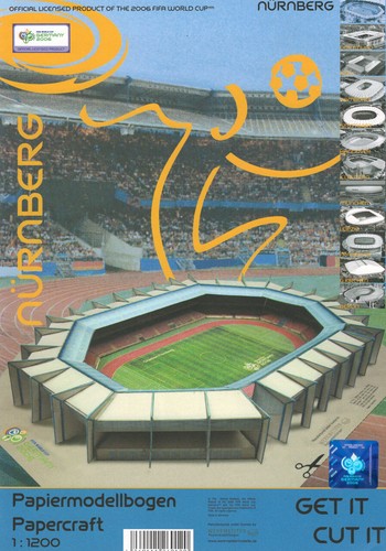 Kartonmodell stadion nürnberg - stadion,