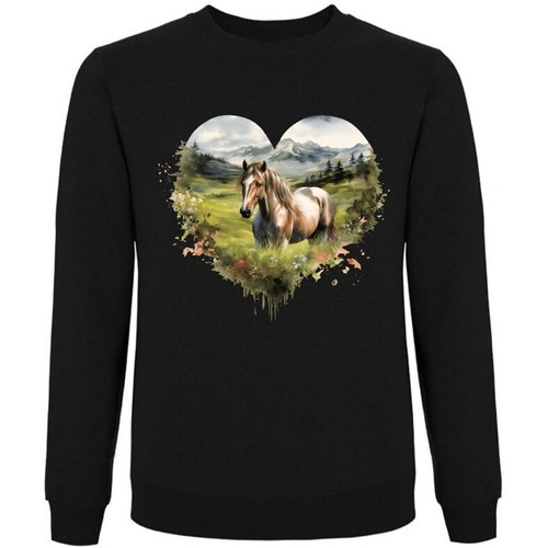 Sweatshirt schwarz pferde - sweatshirt,