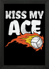 Kiss ace gerahmtes wandbild - my,