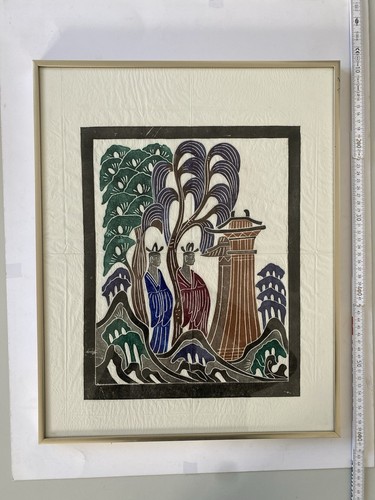 Asiatischer farbholzschnitt - asiatischer,