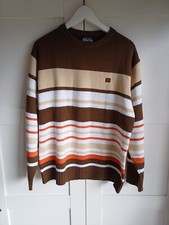 Vintage South Pole Strick Sweater - Größe M Braun Long Sleeve Pull Over Retro 