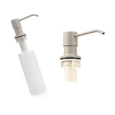 Seifenspender Spülmittelspender für Spülbecken Einbau Küche 300 ml Rund Beige