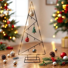 LED Metall Tannenbaum schwarz