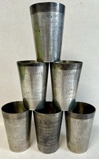 6x seltene 800 Silber Becher