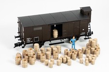 60 verschiedene Fässer H0 1:87 HO Diorama Güterzug Modellbahn LVM